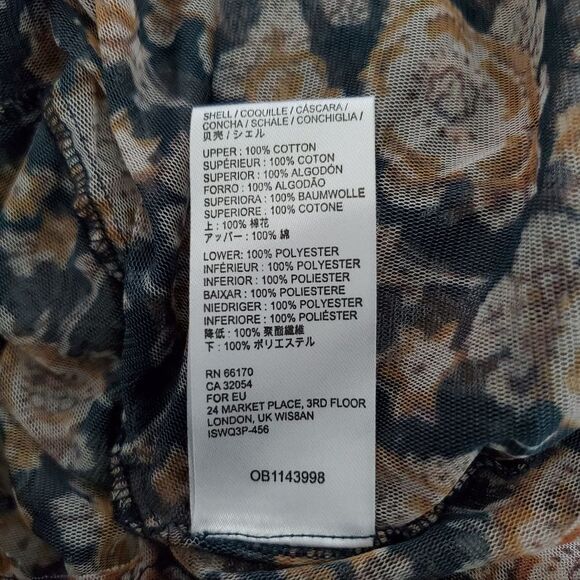 Free People Midi Dress Women XS Multi-Color Lace-Up Boho Sheer The Wanderers - Picture 8 of 8